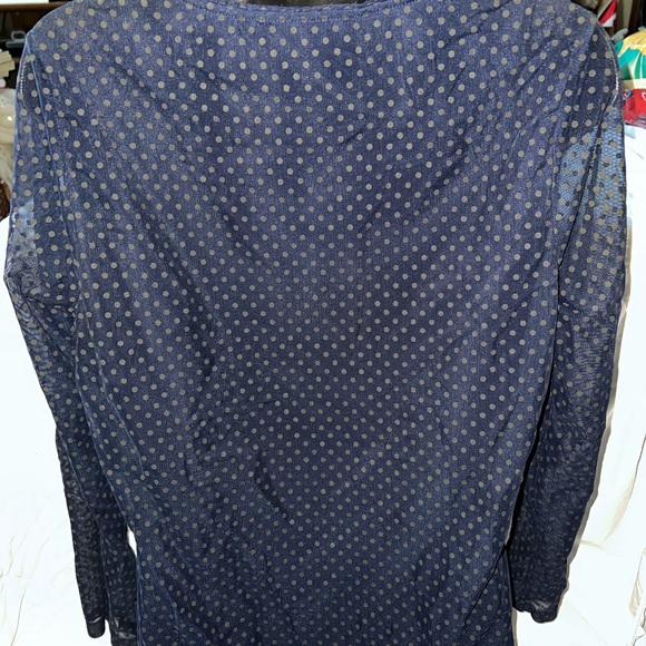 Chicos Swiss Dot Sheer Sleeve Top - Picture 4 of 8